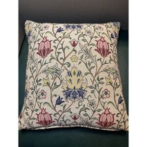 Morris Rambling Rose Tapestry Cushion with Feather Filler Pillow